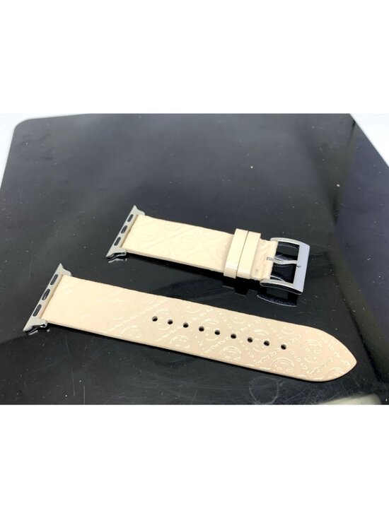 Tory Burch Apple Watch Band Case Size 38/40mm Cream Leather Strap